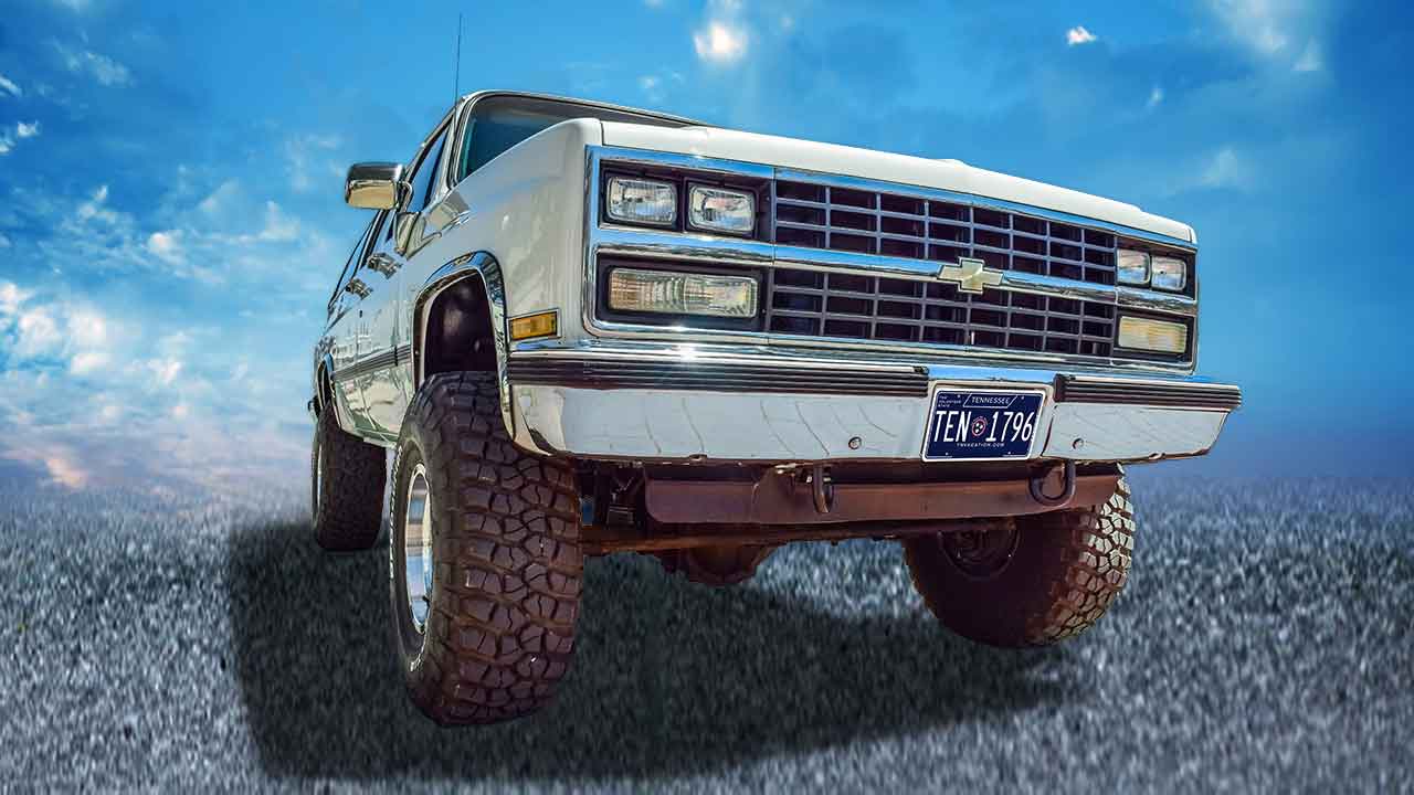 Chevy Truck with Tennessee lift and great off-road tires